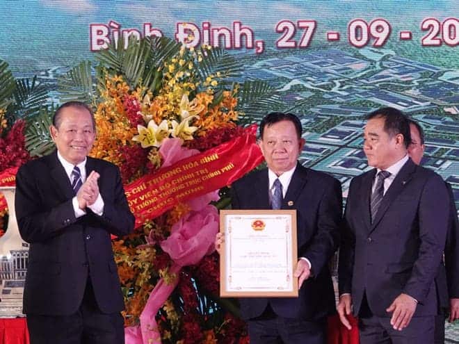 Bình Định: Phó thủ tướng Trương Hòa Bình dự lễ khởi công KCN